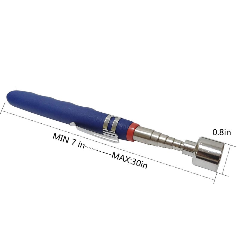 Ailenyun 20 lb.Telescopic magnetic pickup. From 7 to 31 inches / 185-760mm. For difficult to reach home sink drains, car keys, bolts, nuts and screws, etc. - Image 4